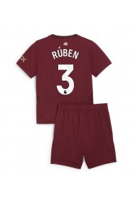 Manchester City Ruben Dias #3 Babytruitje 3e tenue Kind 2024-25 Korte Mouw (+ Korte broeken)